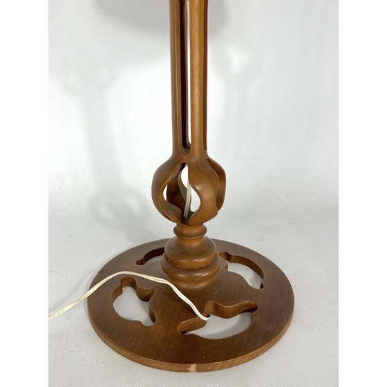 Image 1 of Italienische Tischlampe aus Holz, 1950er Jahre