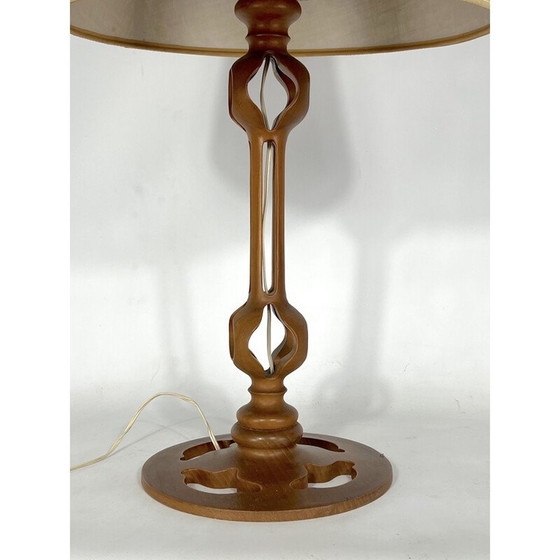 Image 1 of Italienische Tischlampe aus Holz, 1950er Jahre