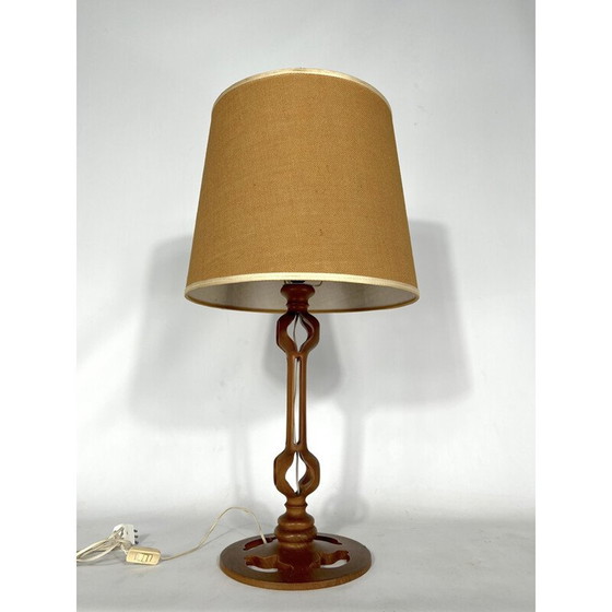 Image 1 of Italienische Tischlampe aus Holz, 1950er Jahre