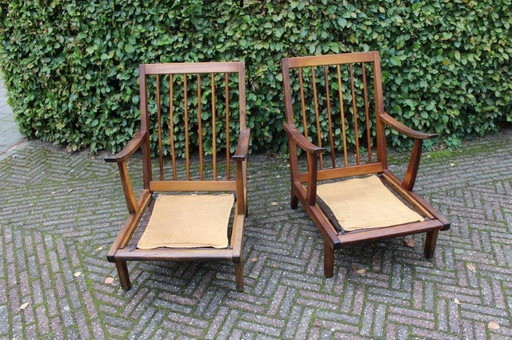 2x Vintage Smoking Chair Mid Century Danish Design Strauch & Rad Pfahl