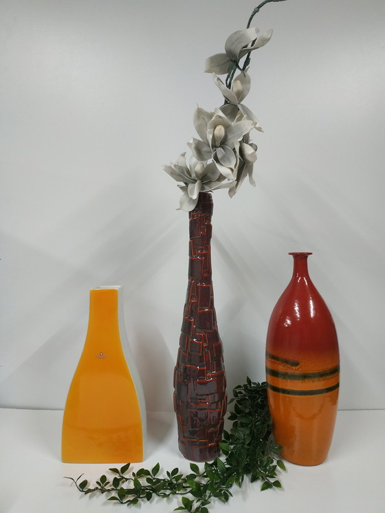 Image 1 of Vintage Große Keramik Blumenvase