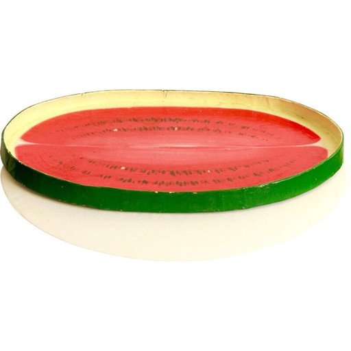 Vintage Anguria Tablett aus Pappmaché, Italien 1960