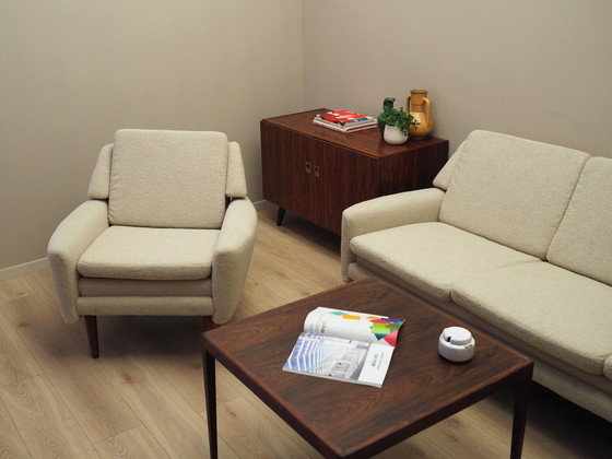 Image 1 of Cremefarbener Sessel, Dänisches Design, 1970er Jahre, Produktion: Dänemark