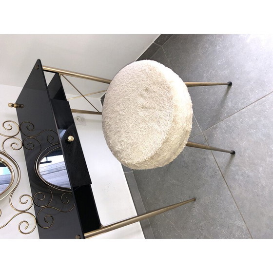 Image 1 of Schminktisch im Vintage-Stil mit seinem Toupet-Hocker