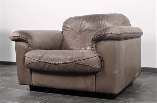 De Sede DS101 Sessel aus grauem Leder