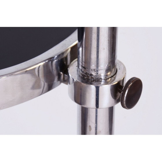 Image 1 of Vintage Bauhaus Stehleuchte aus Stahl und Milchglas, Tschechoslowakei 1930