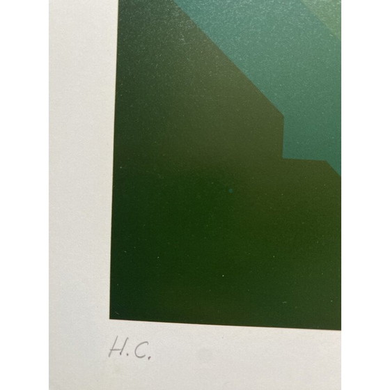Image 1 of Klassische Fotolithografie "Hommage an Vasarely" von Jim Bird für Poligrafa, Barcelona 1970