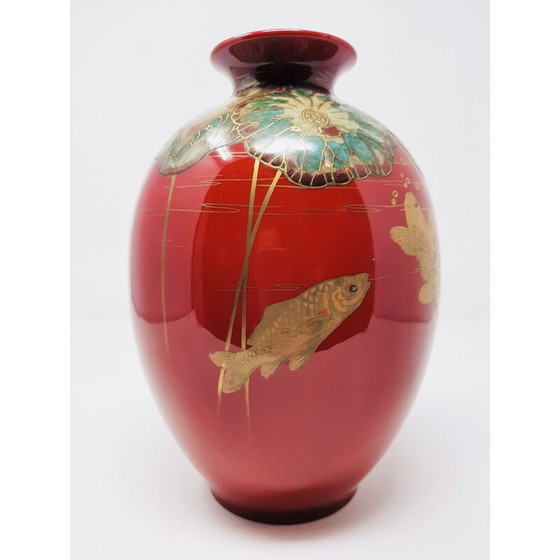 Image 1 of Jugendstilvase gemalt von W. Ģ. Hodkinson von Doulton und Co, 1902