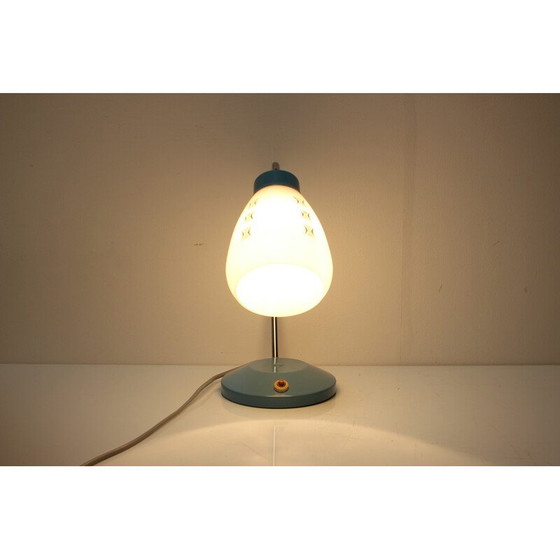 Image 1 of Vintage Tischlampe aus Glas und Metall für Lidokov, Tschechoslowakei 1960