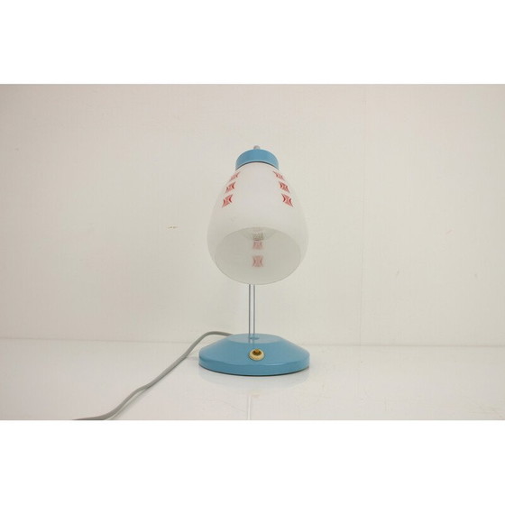 Image 1 of Vintage Tischlampe aus Glas und Metall für Lidokov, Tschechoslowakei 1960