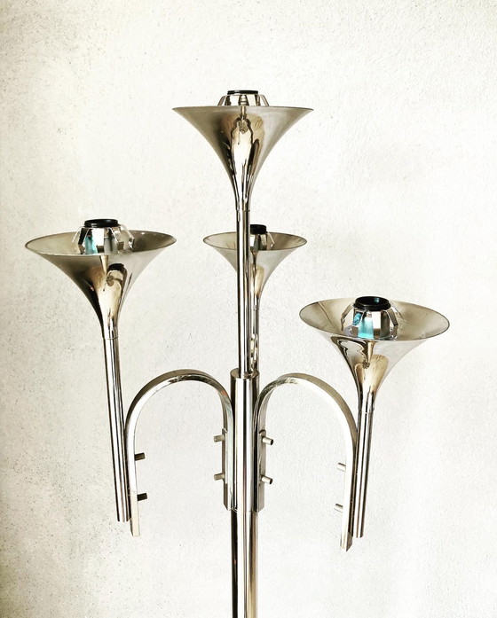 Image 1 of Vintage Sciolari Trompeten-Stehlampe