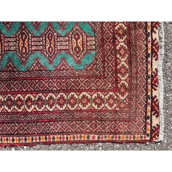 Image 1 of Alter handgeknüpfter Teppich aus persischer Wolle und Seide, 1970