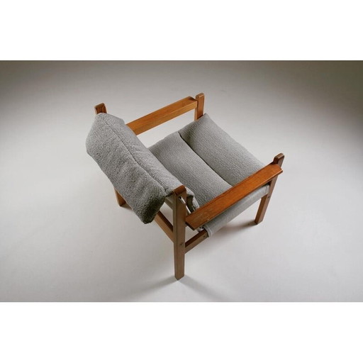 Futurum vintage safari armchair von Rolf Rastad und Adolf Relling für Sørlie Möbler, Norwegen 1960er Jahre