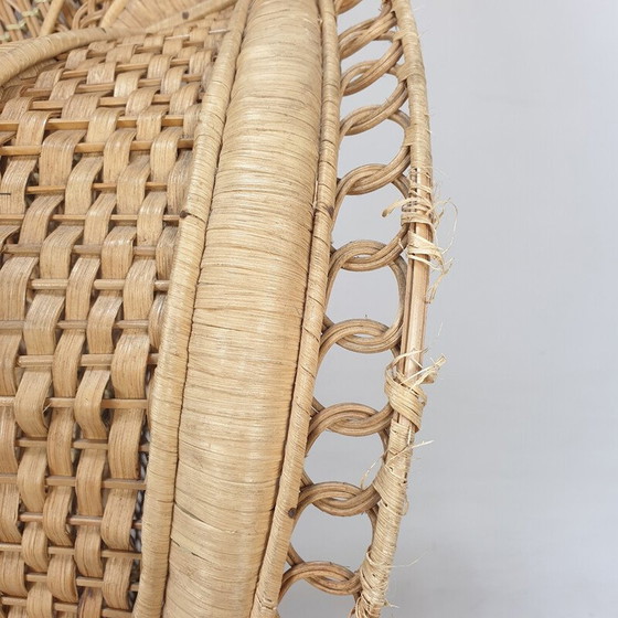 Image 1 of Vintage Sessel aus Rattan und Geflecht, Italien 1960er Jahre