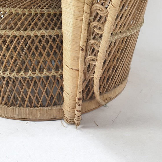 Image 1 of Vintage Sessel aus Rattan und Geflecht, Italien 1960er Jahre