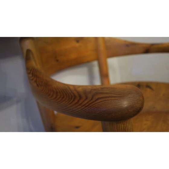 Image 1 of Vintage Elbow Esstischgarnitur aus patinierter Kiefer von Rainer Daumiller für Hirtshals Sawmill, 1960er Jahre