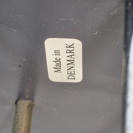 Satz von 3 dreieckigen Vintage-Tischen aus Sperrholz und Metall für Pin-Age, Dänemark 1980