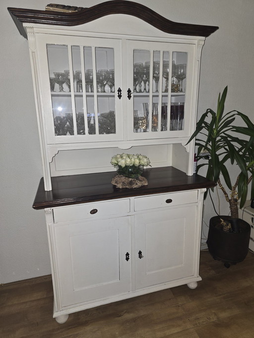 Buffetschrank Weiß mit Braun