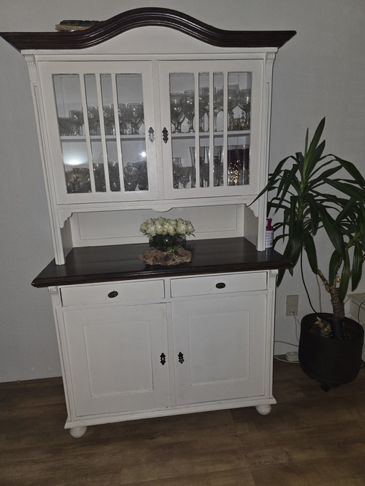 Buffetschrank Weiß mit Braun