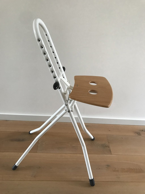 Vintage Brabantia Zusammenklappbar - Malerhocker - Bügelhocker - Barhocker