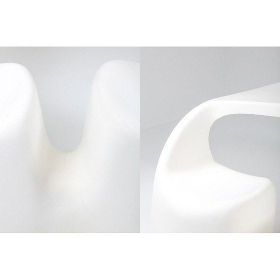 Image 1 of Vintage-Sitzgruppe "Auberge" aus weißem Fiberglas von Gunter Beltzig, 1971