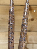 2 x Lucite Plexiglas-Kerzen 60s