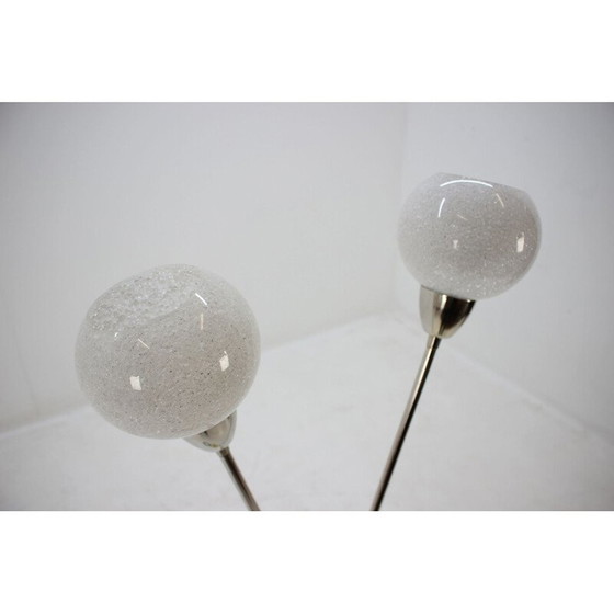 Image 1 of Vintage Stehlampe aus polychromem Stahl, glasierte Keramik, Tschechoslowakei