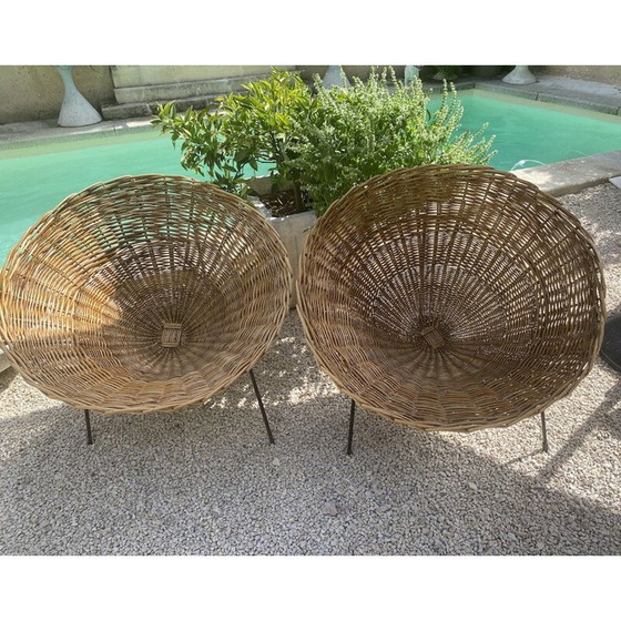 Image 1 of Paar Stühle "C8" aus Metall von Terence Coran für Coran Furniture, 1954