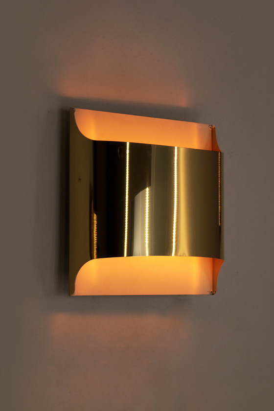 Image 1 of Staff Leuchten Gold Wandlampen Design von 1968