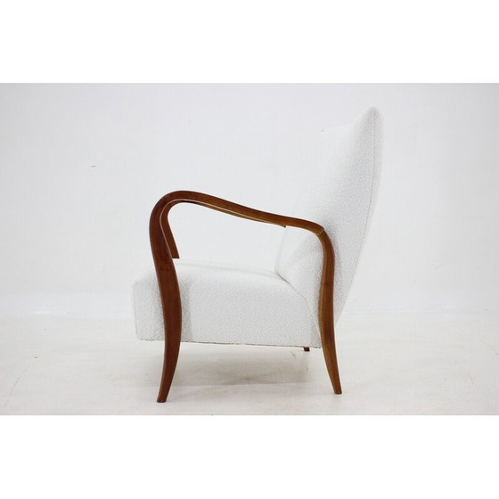 Image 1 of Italienischer Sessel aus gelocktem Stoff, 1960er Jahre