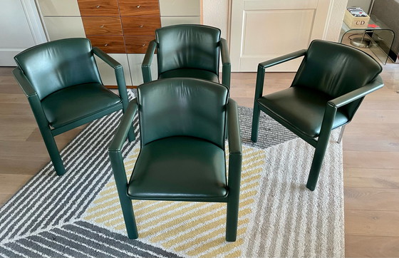 Image 1 of 4x Leolux Esszimmerstuhl aus Leder