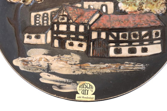 Image 1 of Ruscha Kunst Wandteller Vintage