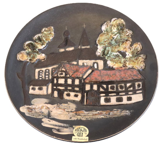 Image 1 of Ruscha Kunst Wandteller Vintage