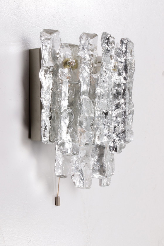 Image 1 of Kristalleisglas-Wandlampe Design von J. T. Kalmar 1960