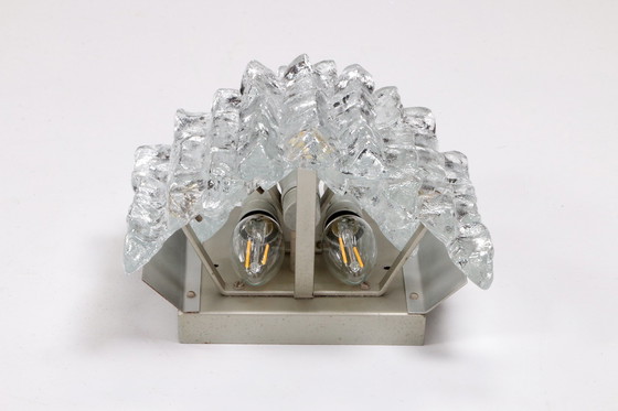 Image 1 of Kristalleisglas-Wandlampe Design von J. T. Kalmar 1960