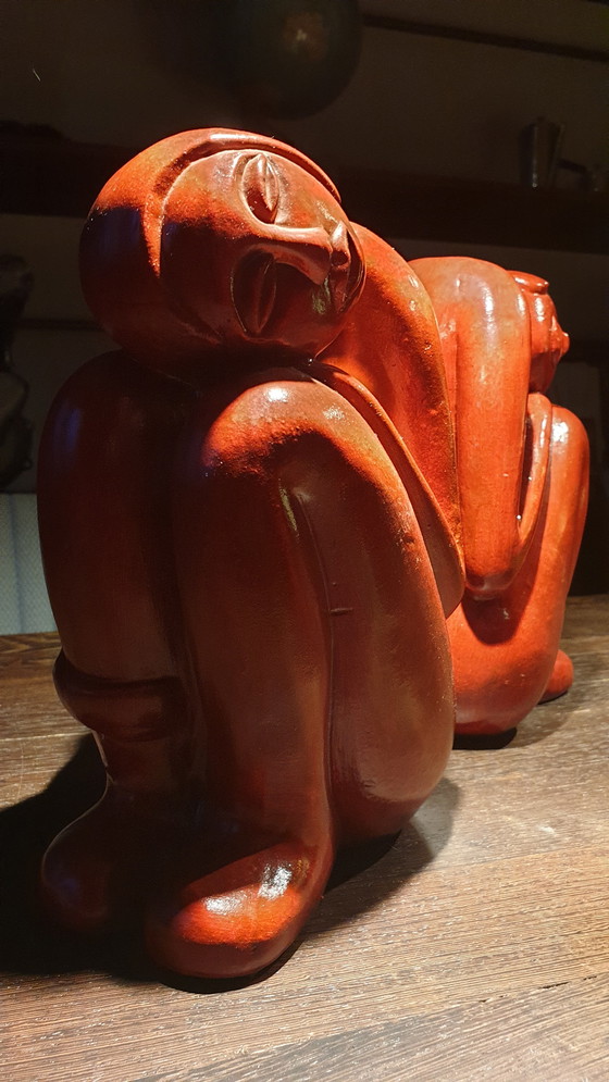 Image 1 of Buchstütze Keramikfrauen