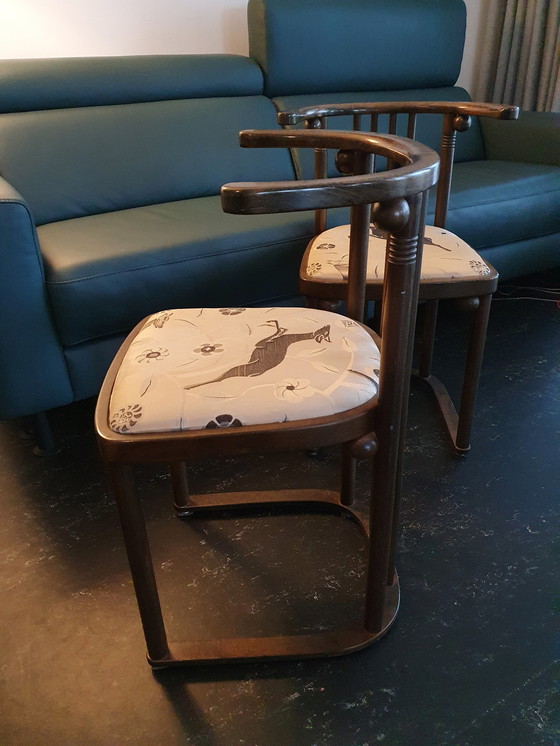 Image 1 of 2 x Josef Hoffmann Fledermaus stoelen