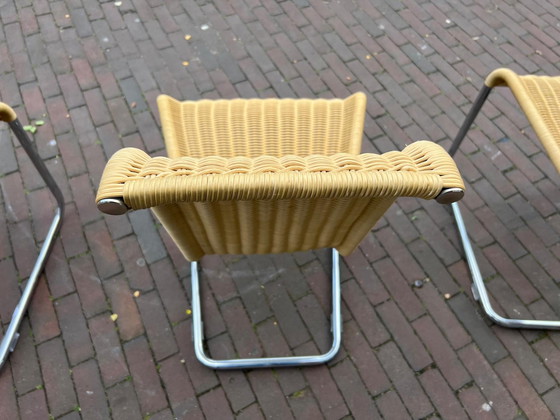 Image 1 of 4x Vintage Roofs Stoelen, Set