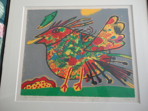 Image 1 of Corneille - L'Oiseau a la Langue Jaune/Vogel in Gelb/Buntes Huhn