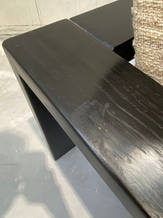 Image 1 of Schwarz lackierter Sessel im brutalistischen Stil