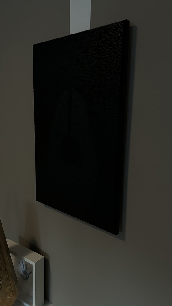 Image 1 of Rotan Hunt Skulptur auf geschnitzten Wandbild