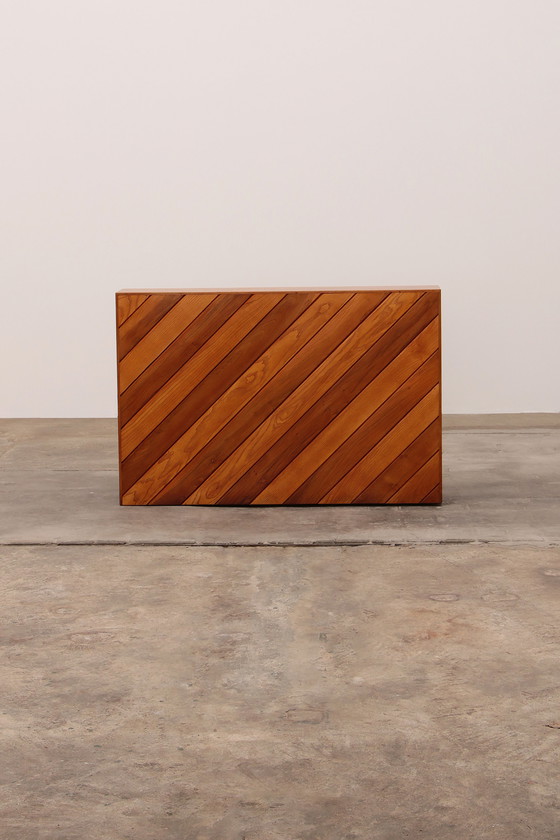 Image 1 of Modularer Buchenholz-Zweierraumteiler mit Bänken 1970 Italien