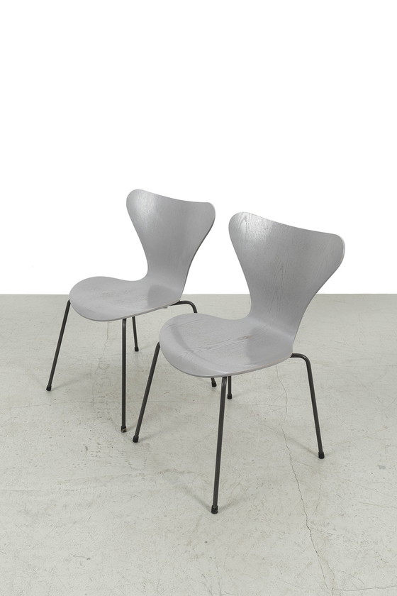 Image 1 of 2x Arne Jacobsen für Fritz Hansen Stuhl