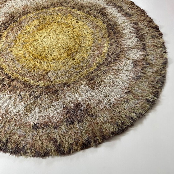 Image 1 of Skandinavischer Psychedelic Batik Rya-Teppich, 1970er Jahre, mehrfarbig