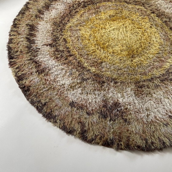 Image 1 of Skandinavischer Psychedelic Batik Rya-Teppich, 1970er Jahre, mehrfarbig