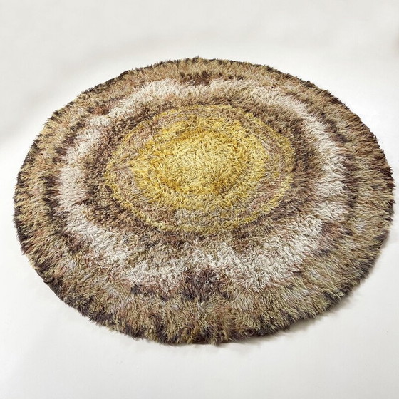 Image 1 of Skandinavischer Psychedelic Batik Rya-Teppich, 1970er Jahre, mehrfarbig