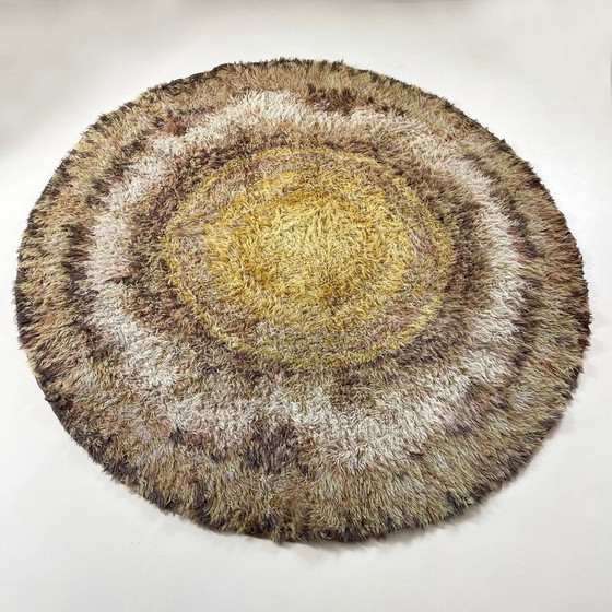 Image 1 of Skandinavischer Psychedelic Batik Rya-Teppich, 1970er Jahre, mehrfarbig