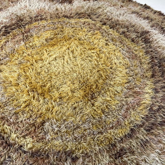 Image 1 of Skandinavischer Psychedelic Batik Rya-Teppich, 1970er Jahre, mehrfarbig