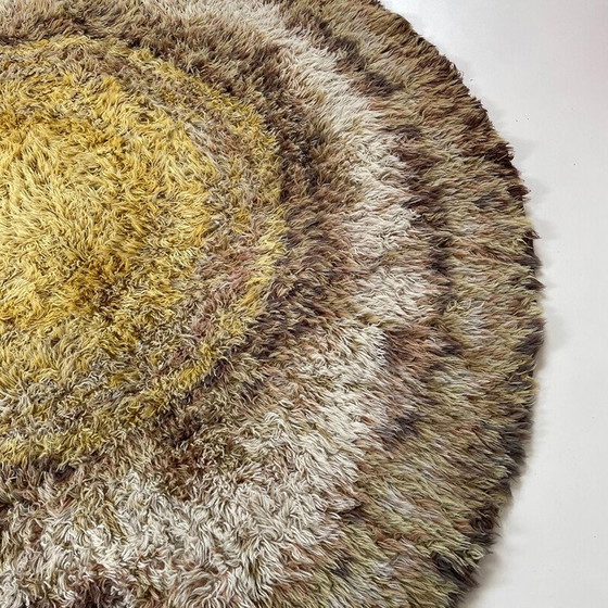 Image 1 of Skandinavischer Psychedelic Batik Rya-Teppich, 1970er Jahre, mehrfarbig