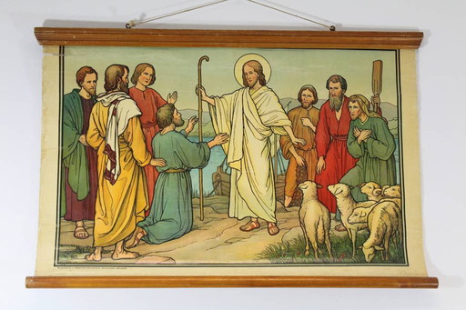 Schulkarte Jesus Buchhandlung Brüssel 54 x 82